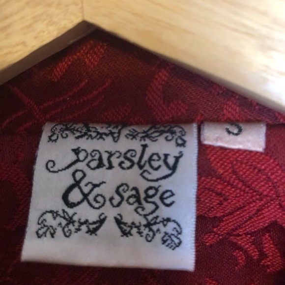 Red Jacket with Threading Designs, Size S - Picture 2 of 5